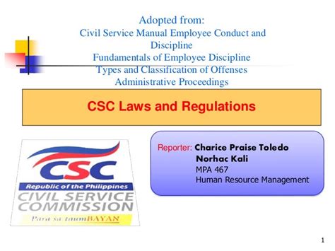 csc rules and regulations